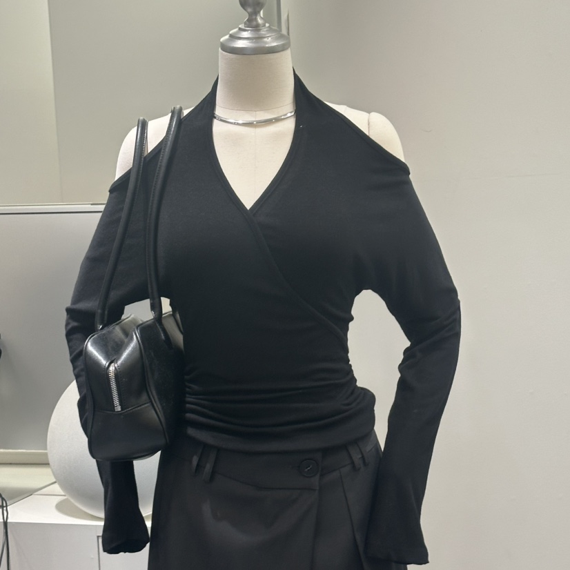 RENDER東大門直郵女裝新款休閑真品26春夏推薦職業長袖T恤RENDER長袖T恤圖色3黑色