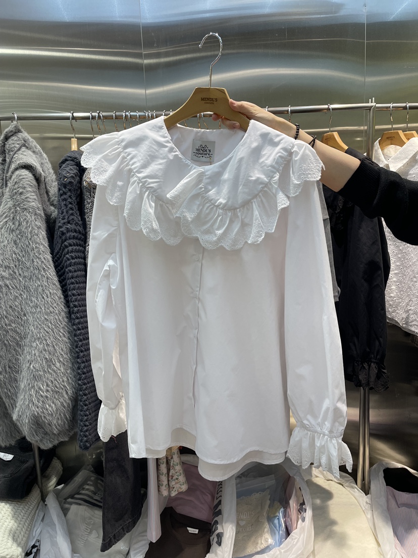 MENDL S韓國代購女士新品職業熱賣時尚推薦26春夏襯衫蕾絲衫MENDL S襯衫/蕾絲衫圖色1