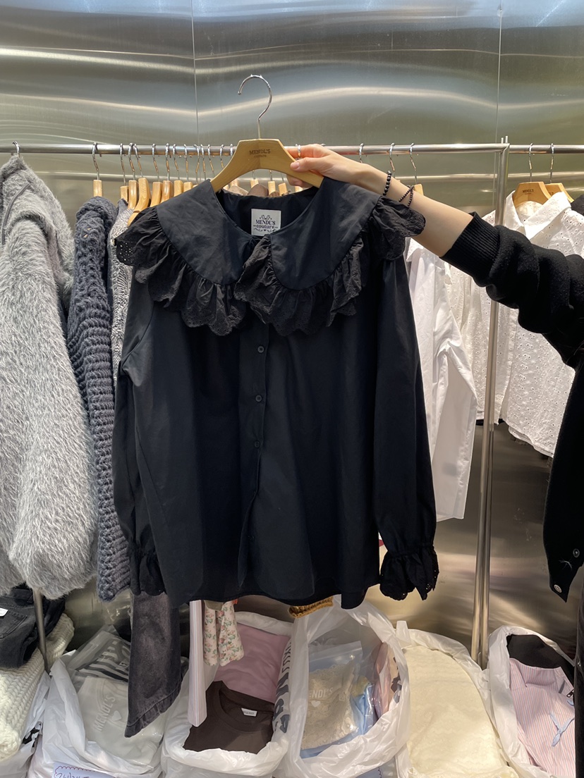 MENDL S韓國代購女士新品職業熱賣時尚推薦26春夏襯衫蕾絲衫MENDL S襯衫/蕾絲衫圖色2