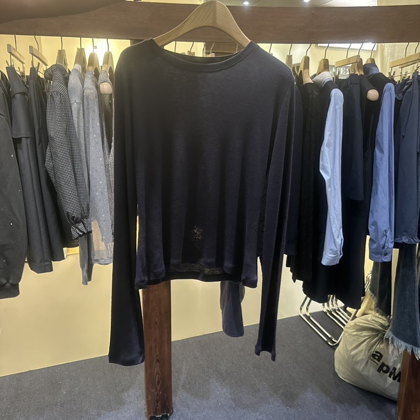 FURE韓國代購女裝新品26春夏推薦熱賣時尚真品人氣長袖T恤FURE長袖T恤圖色4深藍色