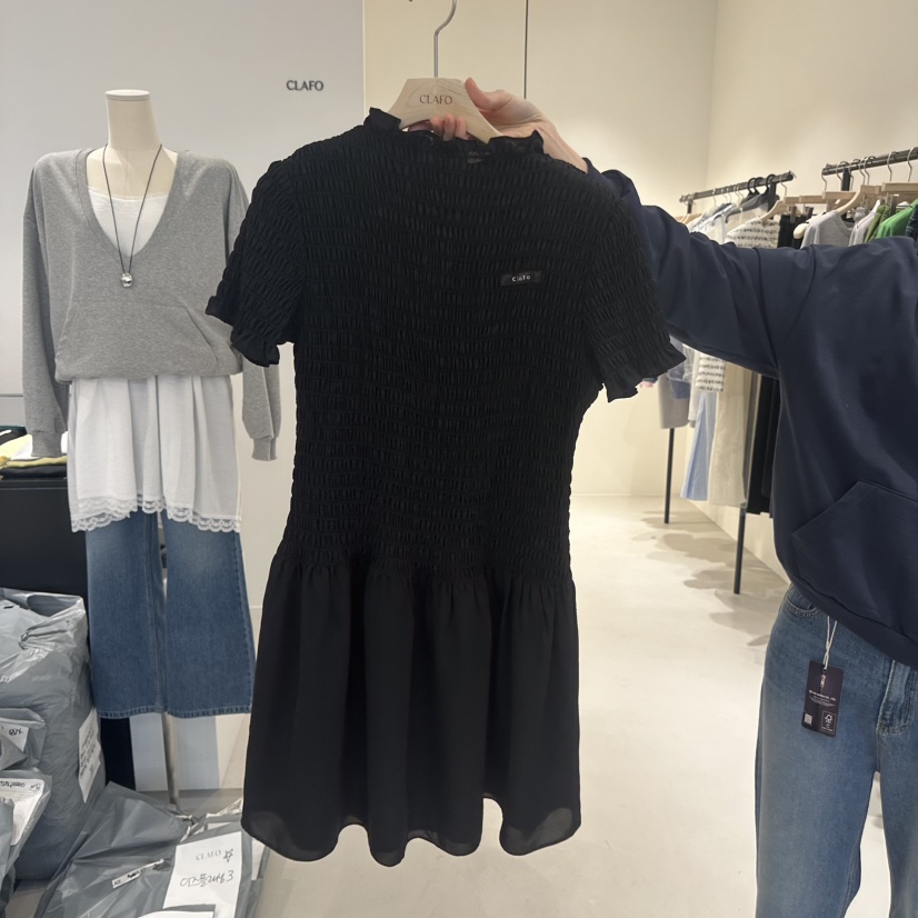 CLAFO韓國直郵女士新品推薦真品休閑人氣熱賣職業時尚連衣裙CLAFO連衣裙圖色1