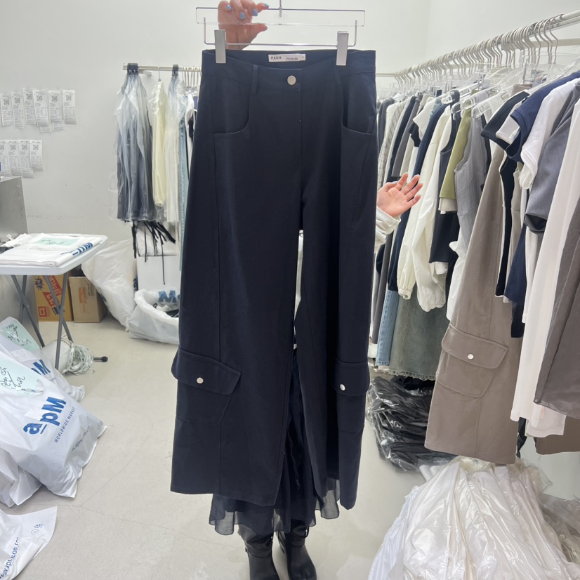 PADO韓國直郵女裝新品職業休閑推薦真品人氣休閑褲口袋棉質PADO休閑褲圖色3