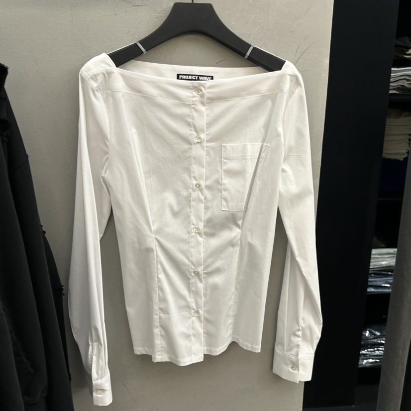 PROJECT WAVE-P東大門代購女士新品人氣襯衫蕾絲衫腰帶PROJECT WAVE襯衫/蕾絲衫圖色3