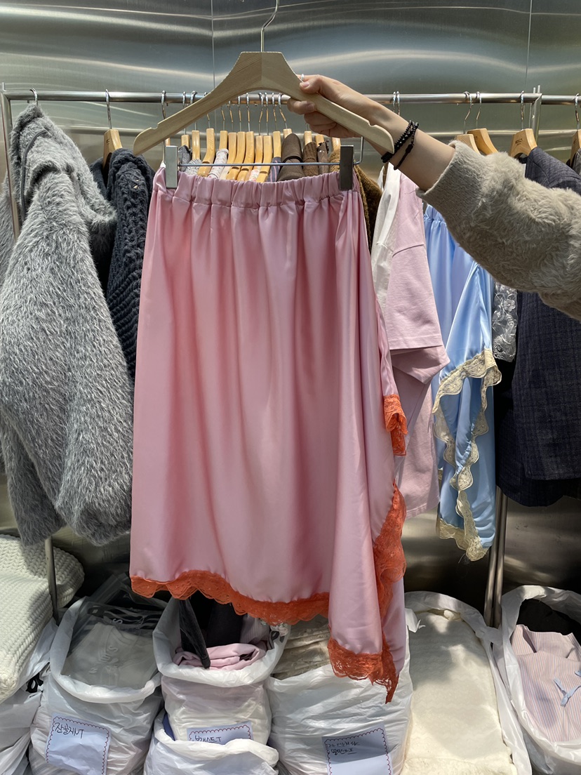 MENDL S東大門代購女士新品26春夏推薦半身裙中短裙蕾絲MENDL S半身裙/中短裙圖色1