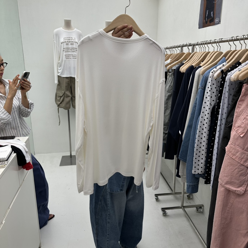 CHAV韓國代購女裝新款推薦休閑26春夏熱賣真品人氣長袖T恤CHAV長袖T恤