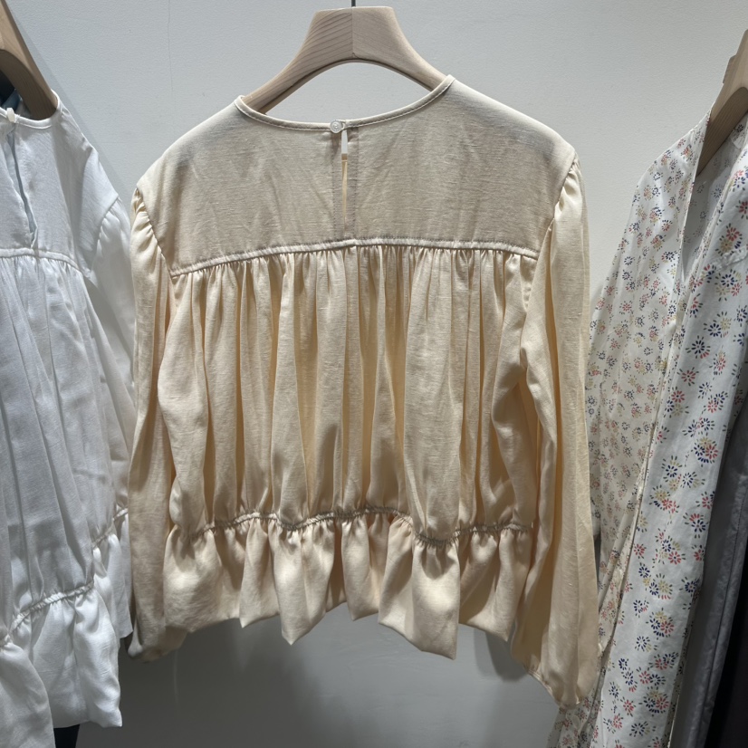 ROOM K-P東大門代購女士新品休閑真品職業襯衫蕾絲衫褶皺roomk襯衫/蕾絲衫