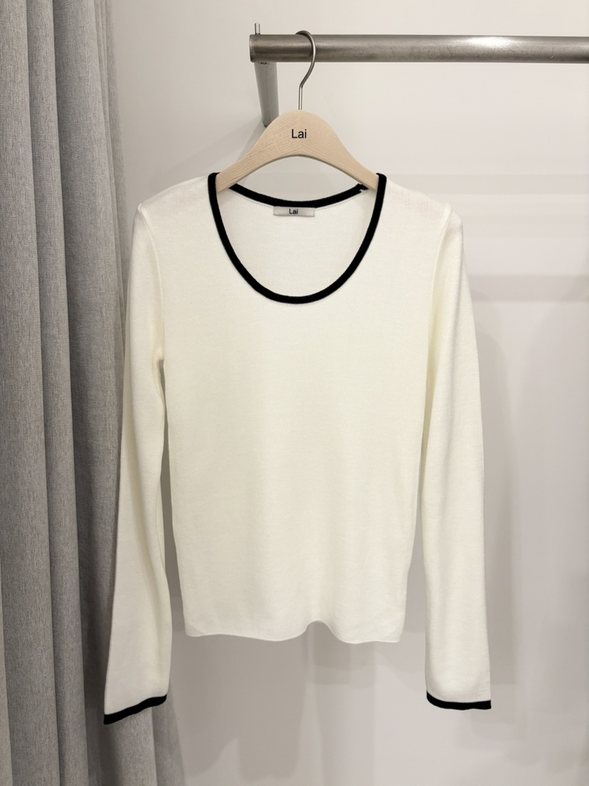 LAI東大門代購女裝新品人氣時尚熱賣真品休閑26春夏長袖T恤Lai長袖T恤圖色1