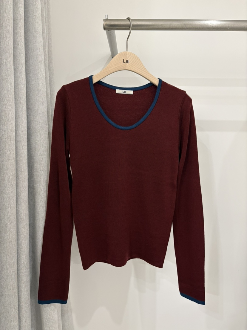 LAI東大門代購女裝新品人氣時尚熱賣真品休閑26春夏長袖T恤Lai長袖T恤圖色2