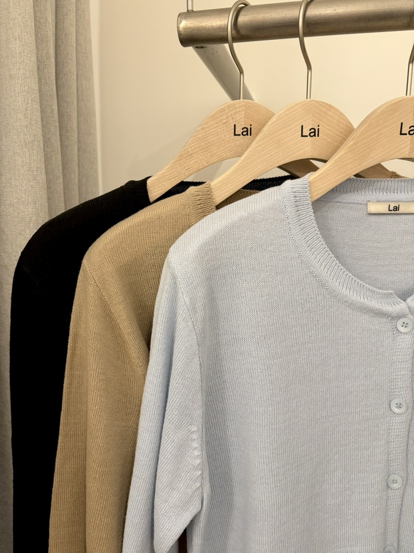 LAI韓國直郵女士新款時尚休閑職業真品推薦26春夏針織衫開衫Lai針織衫