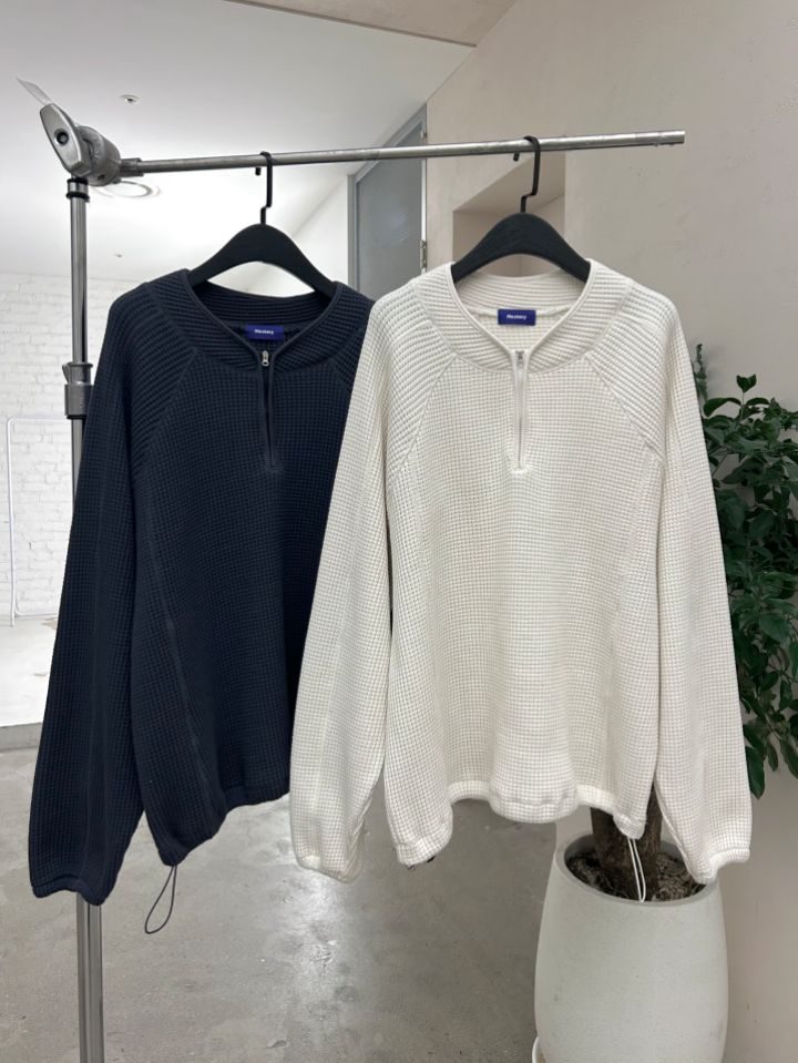 HESTORY韓國直郵實拍女士新品時尚推薦針織衫男女同款拉鏈HESTORY針織衫