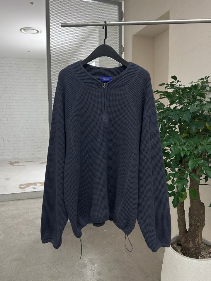 HESTORY韓國直郵實拍女士新品時尚推薦針織衫男女同款拉鏈HESTORY針織衫圖色1
