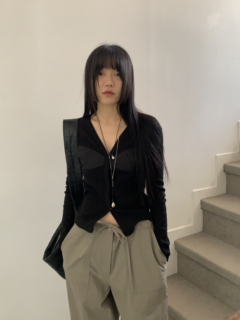 BAKING POWDER韓國代購女士新款職業26春夏推薦長袖T恤開衫BAKING POWDER長袖T恤圖色2