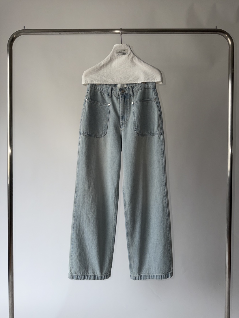 BAKING POWDER韓國代購女裝新款時尚推薦26春夏職業牛仔褲BAKING POWDER牛仔褲圖色1