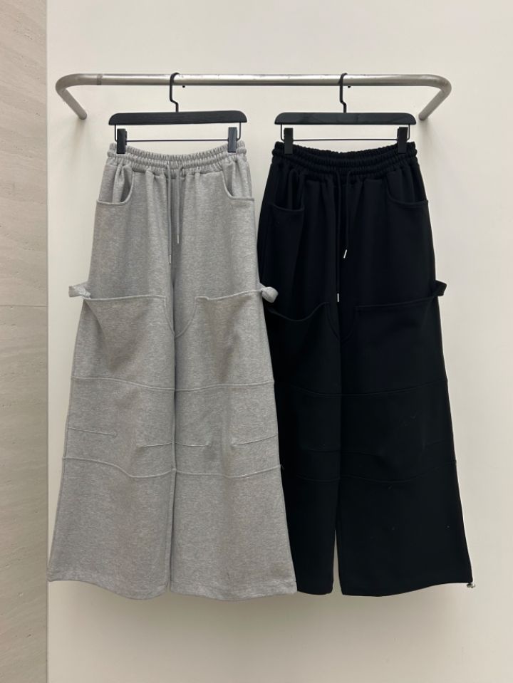 HESTORY韓國直郵實拍女士新品職業人氣休閑褲男女同款雙面HESTORY休閑褲