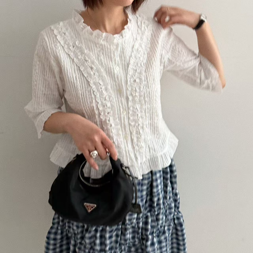 OLI SEOUL東大門代購女士新款職業時尚人氣真品襯衫蕾絲衫OLI SEOUL襯衫/蕾絲衫