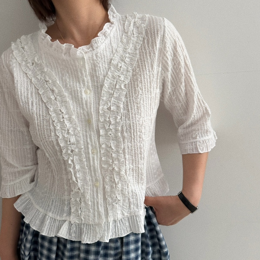 OLI SEOUL東大門代購女士新款職業時尚人氣真品襯衫蕾絲衫OLI SEOUL襯衫/蕾絲衫