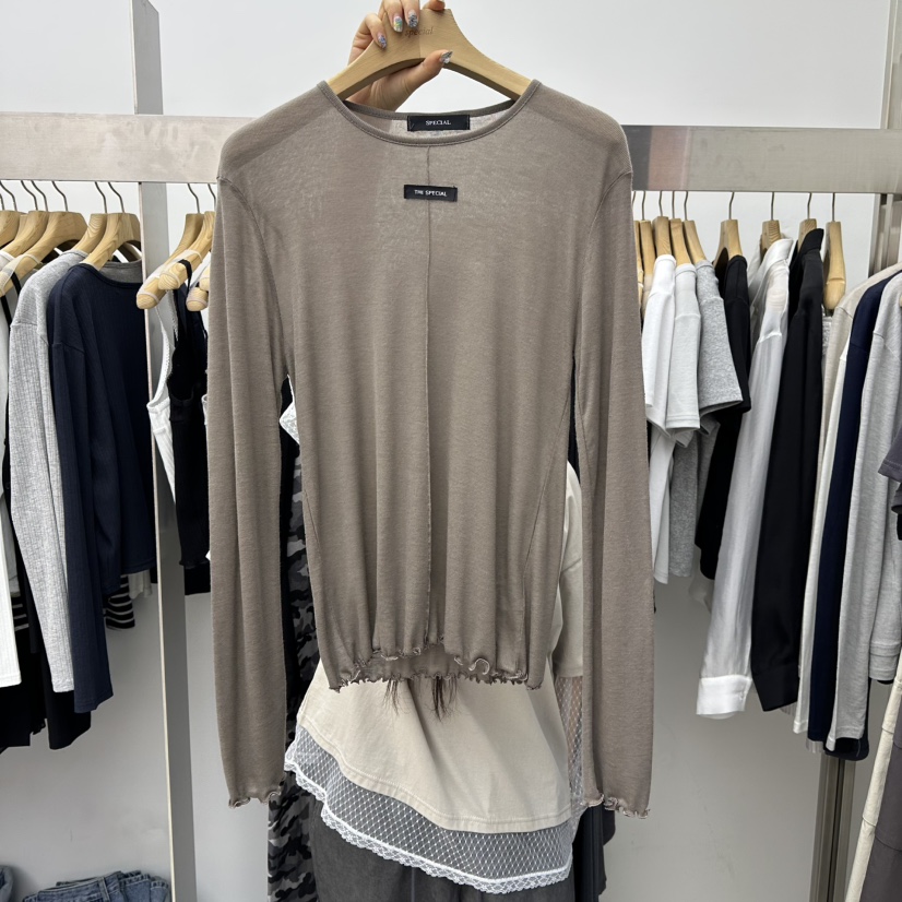 SPECIAL韓國東大門直郵女裝新款推薦休閑人氣26春夏長袖T恤SPECIAL長袖T恤圖色3
