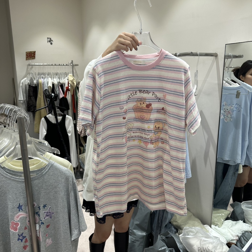 MIMME/LOOKK韓國代購女裝新款休閑真品熱賣職業26春夏T恤MIMME/LOOKKT恤圖色1