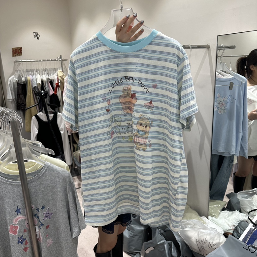 MIMME/LOOKK韓國代購女裝新款休閑真品熱賣職業26春夏T恤MIMME/LOOKKT恤圖色2