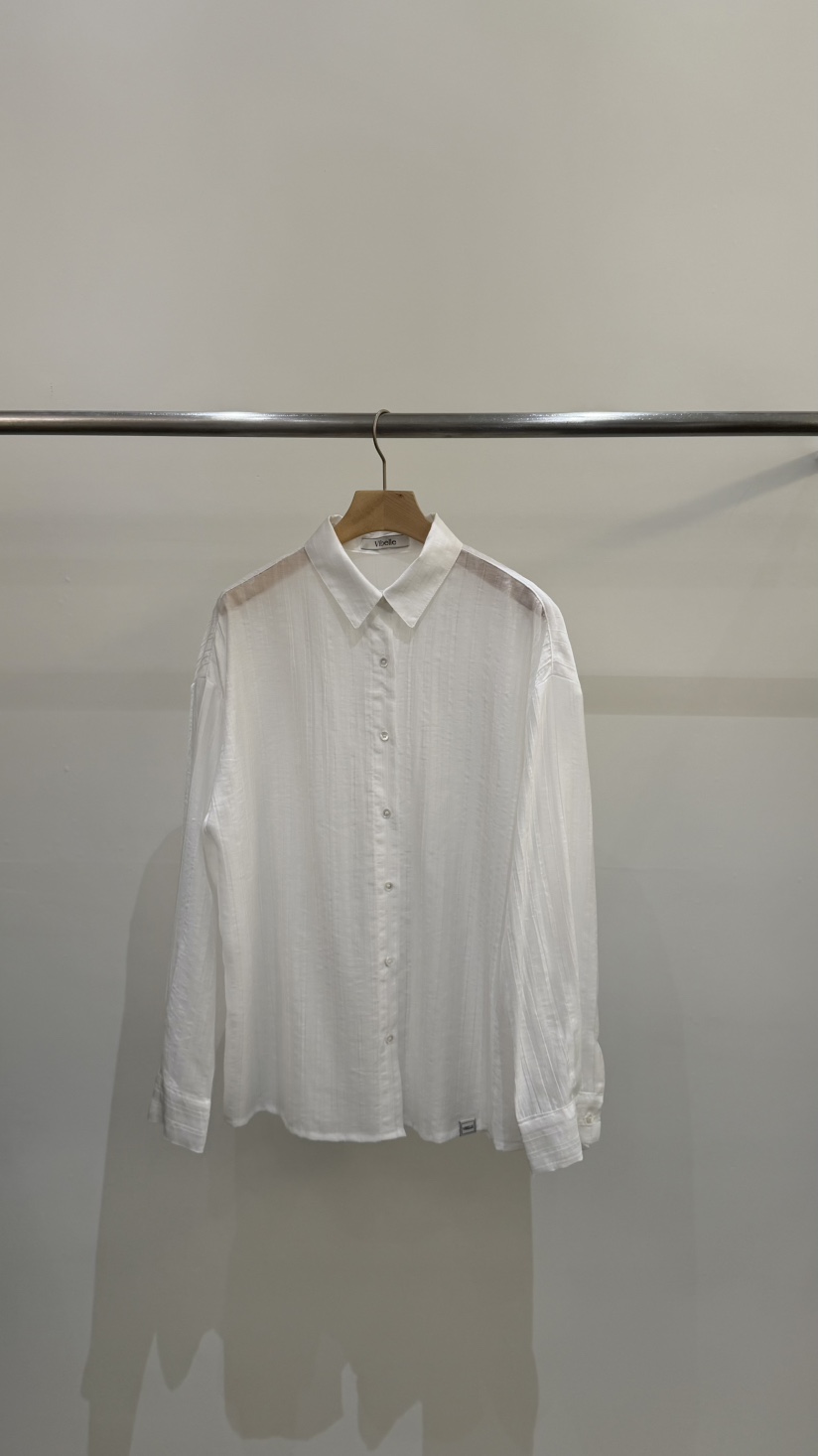 VIBELLE東大門代購女裝新品真品休閑職業熱賣襯衫蕾絲衫透明VIBELLE襯衫/蕾絲衫圖色1