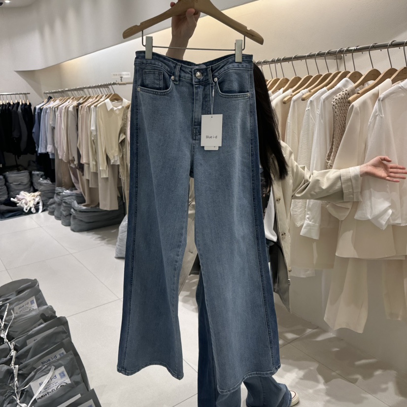 BLUEI-D/N SHARP韓國代購女士新品26春夏熱賣真品牛仔褲Blue i-d/N SHARP牛仔褲圖色1