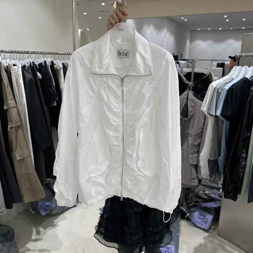 BENE韓國代購女士新品休閑熱賣時尚26春夏推薦夾克尼龍褶皺BENE夾克圖色1