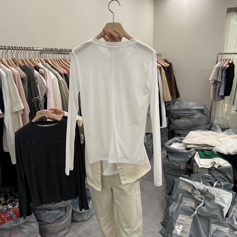 URBANSTORY/REMAKING韓國東大門直郵女裝新款26春夏長袖T恤Remaking/URBANSTORY長袖T恤