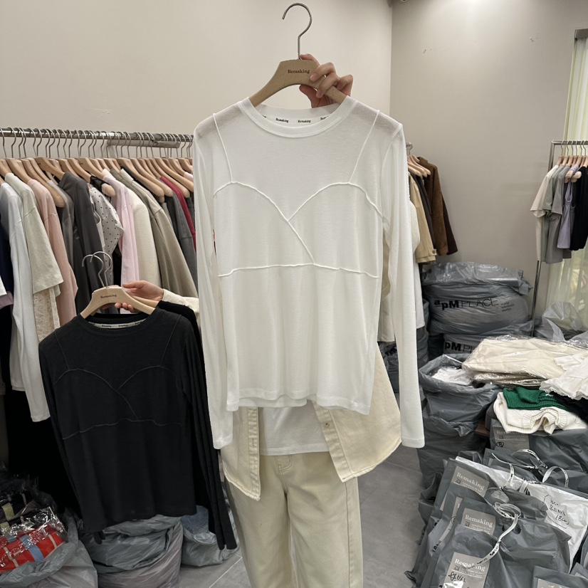 URBANSTORY/REMAKING韓國東大門直郵女裝新款26春夏長袖T恤Remaking/URBANSTORY長袖T恤圖色1