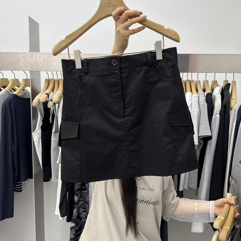 SPECIAL韓國東大門直郵女裝新款職業休閑時尚熱賣裙褲口袋SPECIAL裙褲圖色3黑色