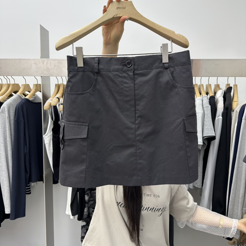 SPECIAL韓國東大門直郵女裝新款職業休閑時尚熱賣裙褲口袋SPECIAL裙褲圖色4墨色