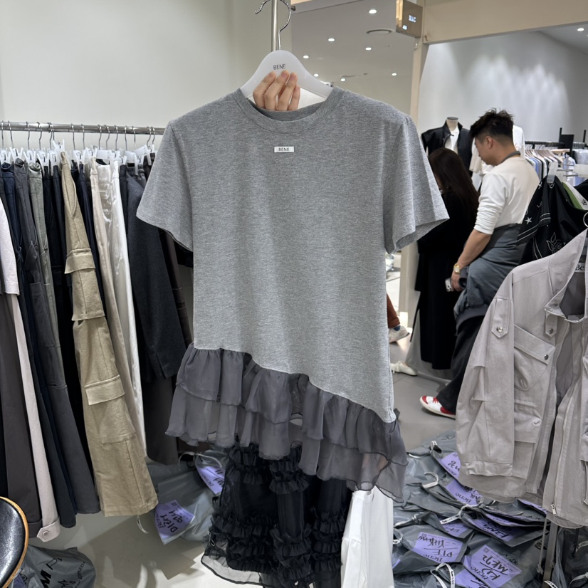 BENE韓國東大門直郵女裝新款26春夏推薦人氣時尚職業休閑T恤BENET恤圖色3