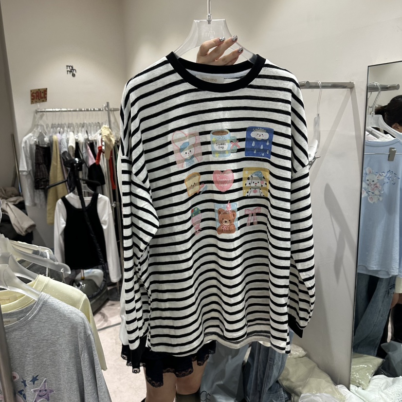 MIMME/LOOKK東大門直郵女裝新品推薦人氣職業26春夏長袖T恤MIMME/LOOKK長袖T恤圖色2