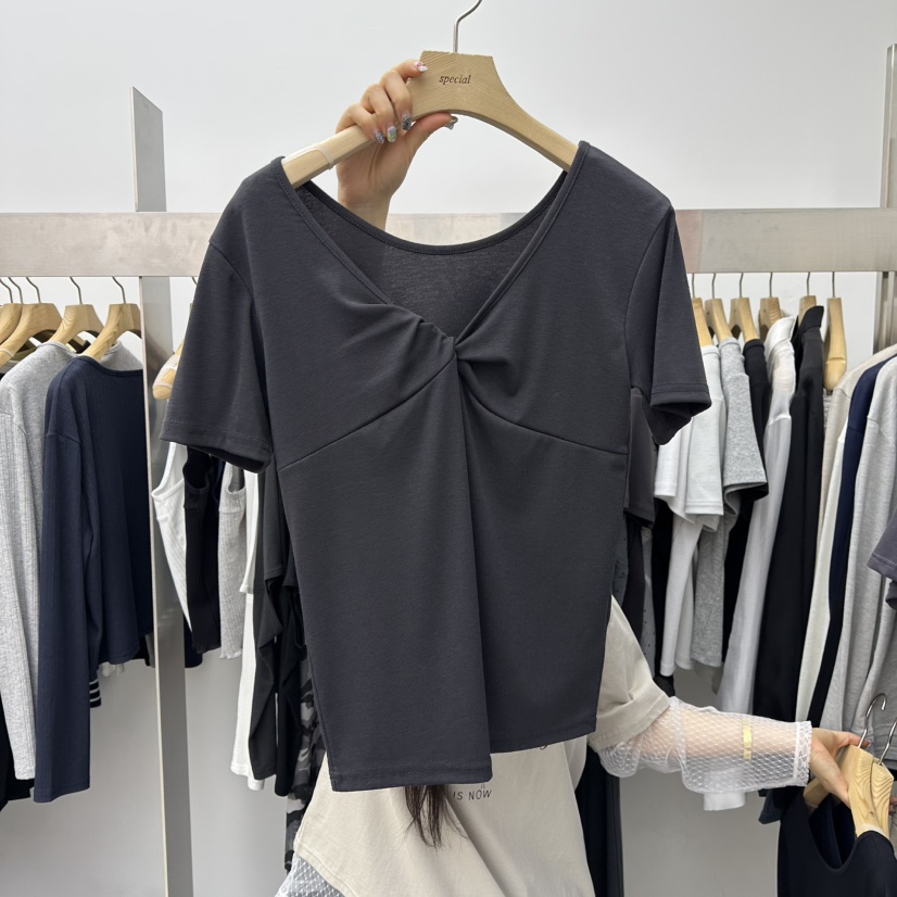 SPECIAL韓國直郵實拍女裝新款職業熱賣時尚人氣26春夏T恤SPECIALT恤圖色5墨色