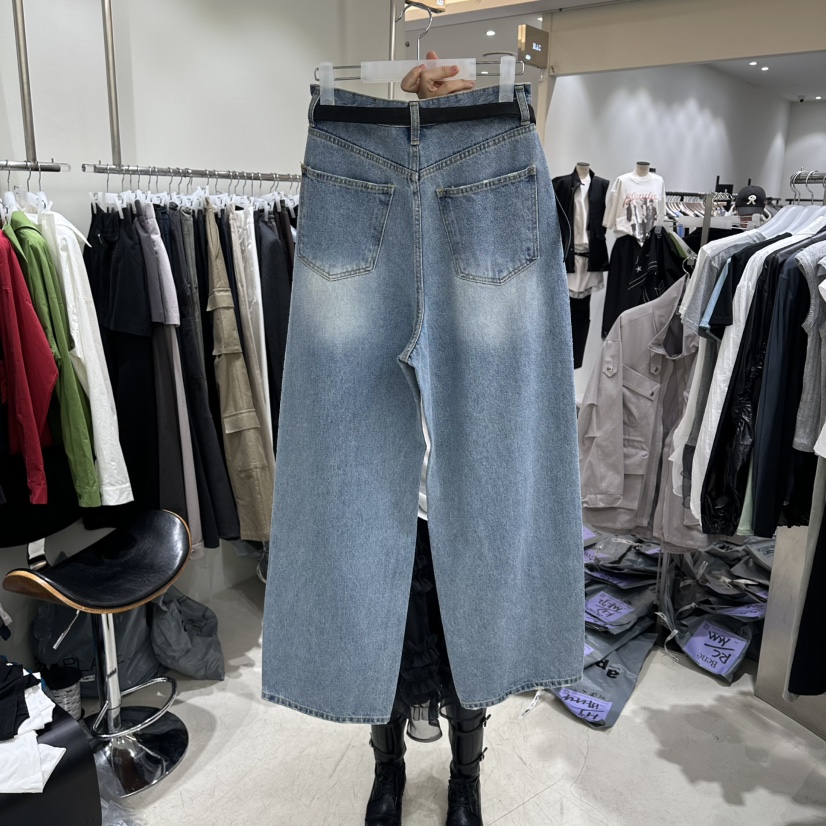 BENE韓國東大門代購女裝新品推薦26春夏時尚牛仔褲不含腰帶BENE牛仔褲