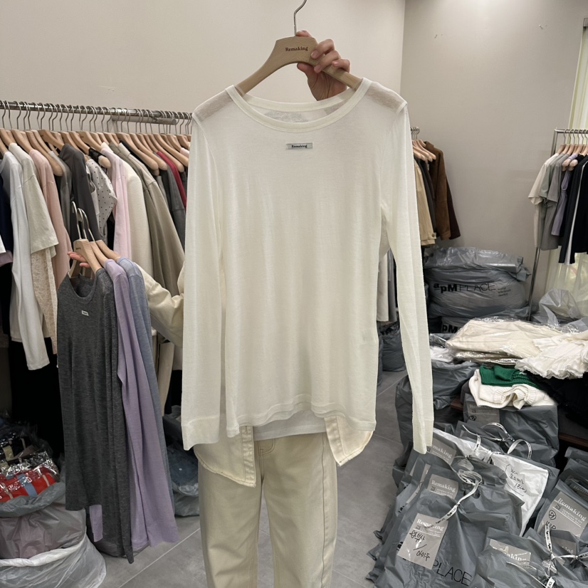 URBANSTORY/REMAKING韓國直郵實拍女士新品26春夏長袖T恤Remaking/URBANSTORY長袖T恤圖色1