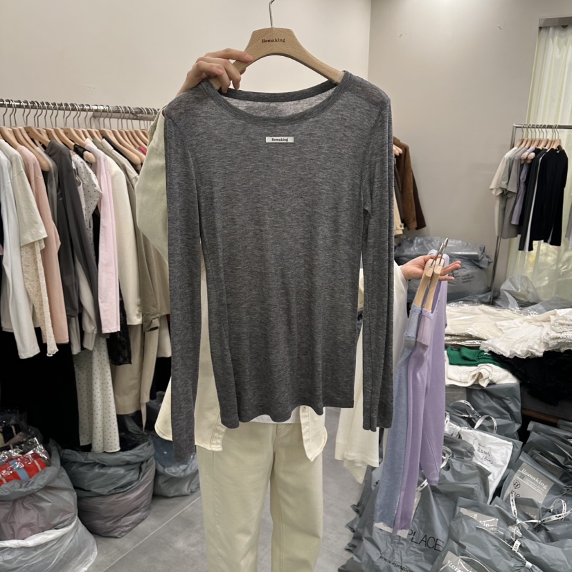 URBANSTORY/REMAKING韓國直郵實拍女士新品26春夏長袖T恤Remaking/URBANSTORY長袖T恤圖色4