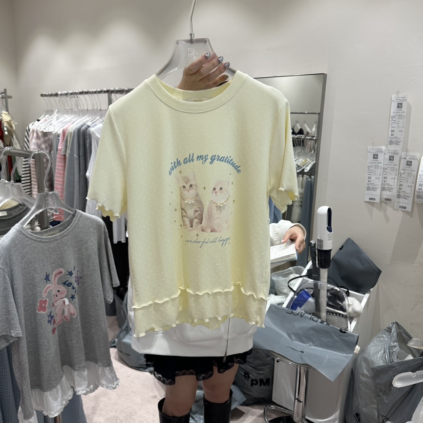 MIMME/LOOKK韓國東大門代購女裝新款職業26春夏休閑推薦T恤MIMME/LOOKKT恤圖色1