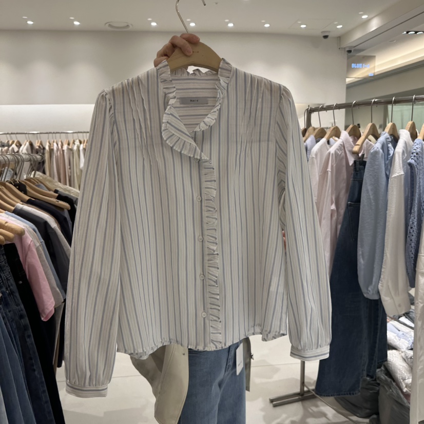 BLUEI-D/N SHARP韓國東大門代購女士新款職業襯衫蕾絲衫Blue i-d/N SHARP襯衫/蕾絲衫圖色1