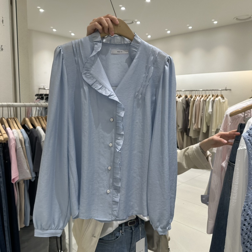 BLUEI-D/N SHARP韓國東大門代購女士新款職業襯衫蕾絲衫Blue i-d/N SHARP襯衫/蕾絲衫圖色2