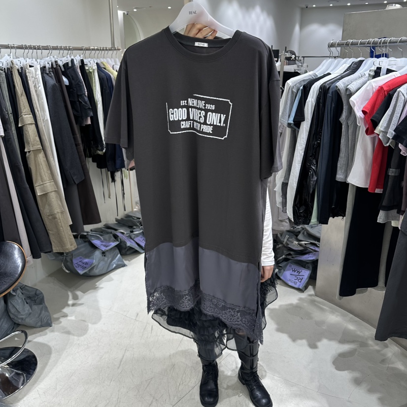 BENE東大門代購女士新款真品26春夏人氣時尚推薦職業熱賣T恤BENET恤圖色3墨色