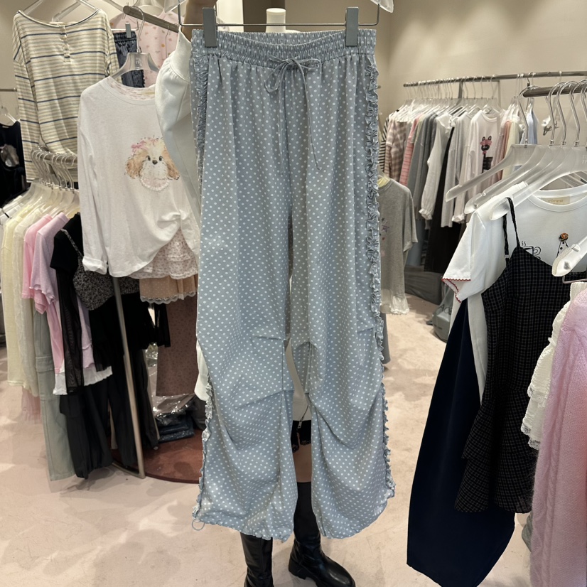 MIMME/LOOKK韓國東大門直郵女裝新款人氣26春夏休閑褲荷葉邊MIMME/LOOKK休閑褲圖色2