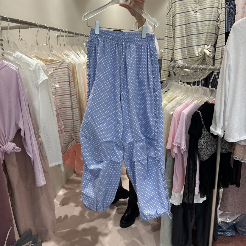 MIMME/LOOKK韓國東大門直郵女裝新款人氣26春夏休閑褲荷葉邊MIMME/LOOKK休閑褲圖色3