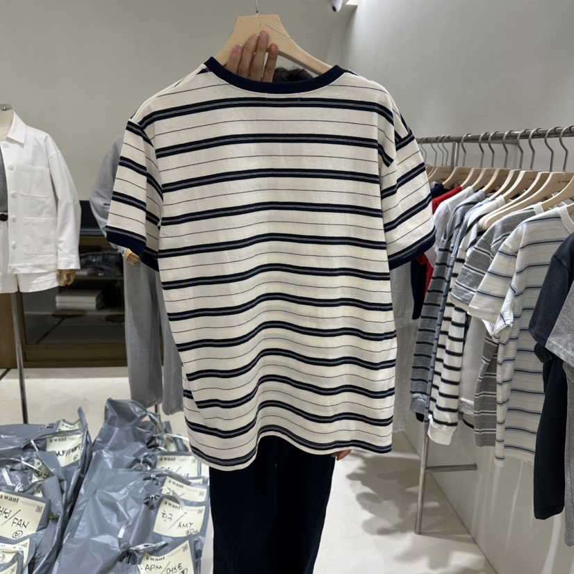 A WANT東大門代購女裝新款真品26春夏時尚職業推薦T恤條紋A WANTT恤