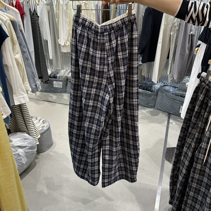 ALEGRE韓國代購女士新品真品熱賣休閑推薦26春夏休閑褲格紋ALEGRE休閑褲