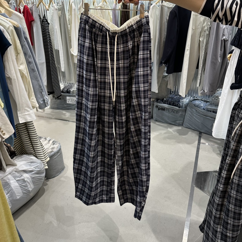 ALEGRE韓國代購女士新品真品熱賣休閑推薦26春夏休閑褲格紋ALEGRE休閑褲圖色2