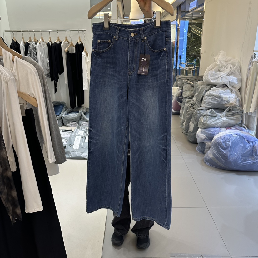 RENDER韓國直郵女士新款熱賣休閑26春夏人氣時尚職業牛仔褲RENDER牛仔褲圖色1