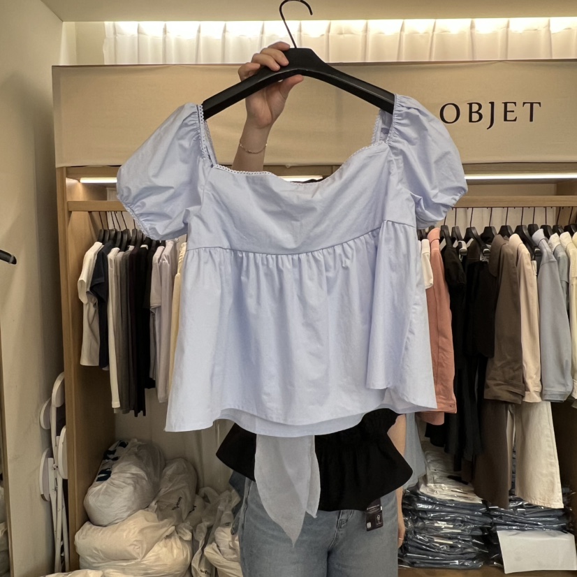 OBJET/LOVEUSU韓國代購女士新品人氣26春夏熱賣襯衫蕾絲衫OBJET/LOVEUSU襯衫/蕾絲衫