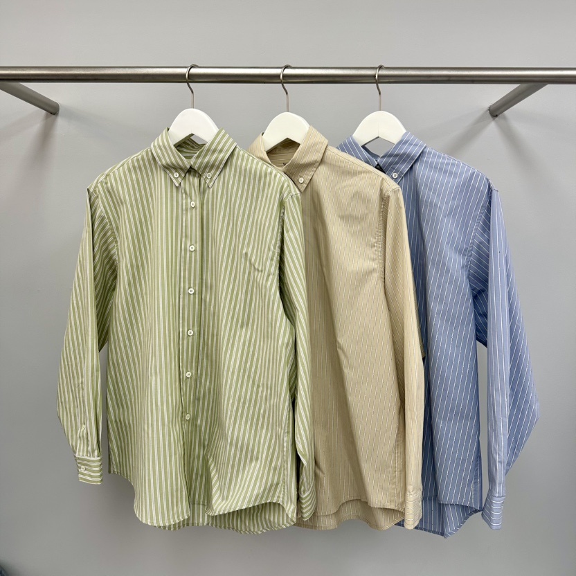 WATER/RIVER韓國東大門直郵女裝新款26春夏襯衫蕾絲衫條紋WATER/RIVER襯衫/蕾絲衫