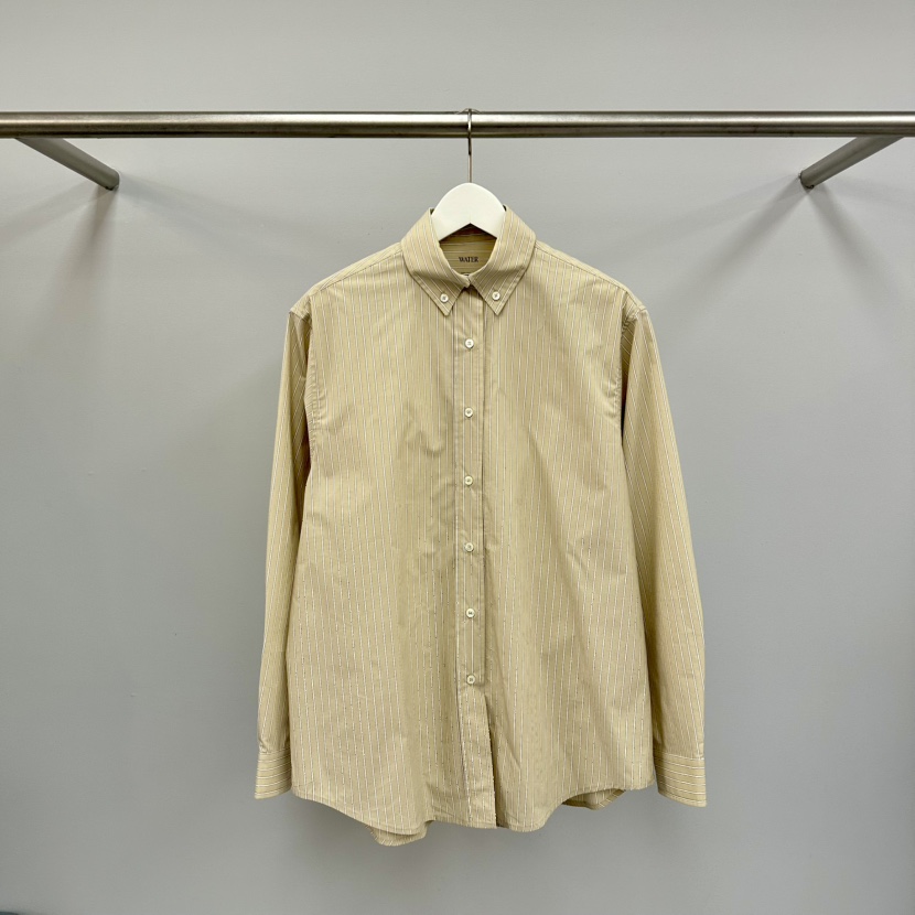 WATER/RIVER韓國東大門直郵女裝新款26春夏襯衫蕾絲衫條紋WATER/RIVER襯衫/蕾絲衫圖色1