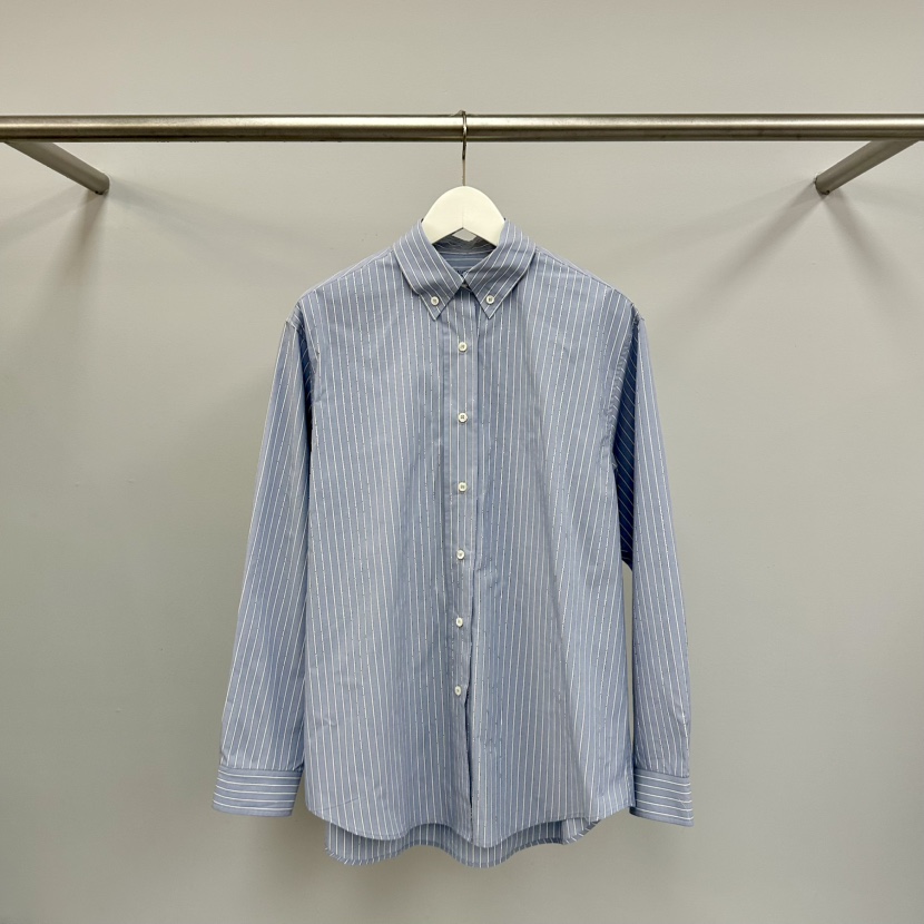 WATER/RIVER韓國東大門直郵女裝新款26春夏襯衫蕾絲衫條紋WATER/RIVER襯衫/蕾絲衫圖色2